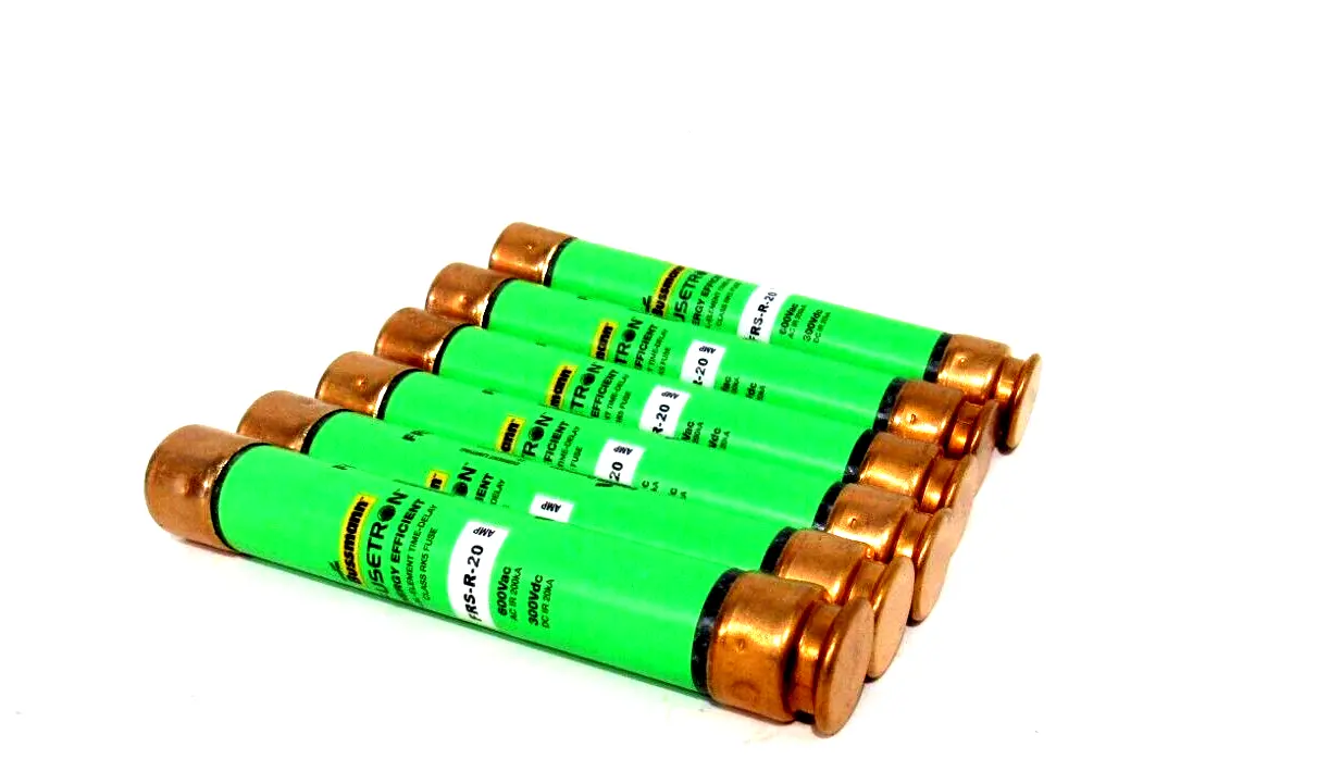 LOT OF 6 NEW BUSSMANN FRS-R-20 FUSES FRSR20