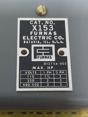 New | in-Stock FURNAS X153 Miscellaneous Equipment (Electrical & Power) | Surplus Asset Holdings #1198348
