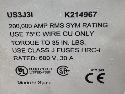 Used Ferraz Shawmut K214967 Fuses | Palmetto Automation #1155799