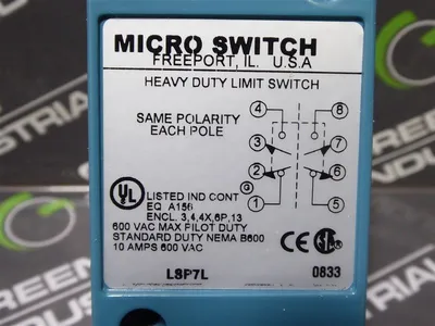 Micro Switch / Honeywell L8P7L Heavy Duty Limit Switch New NIB
