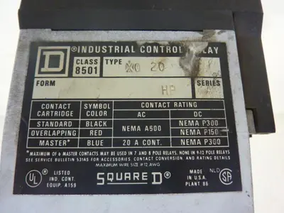 USED SQUARE D 8501-X0 20