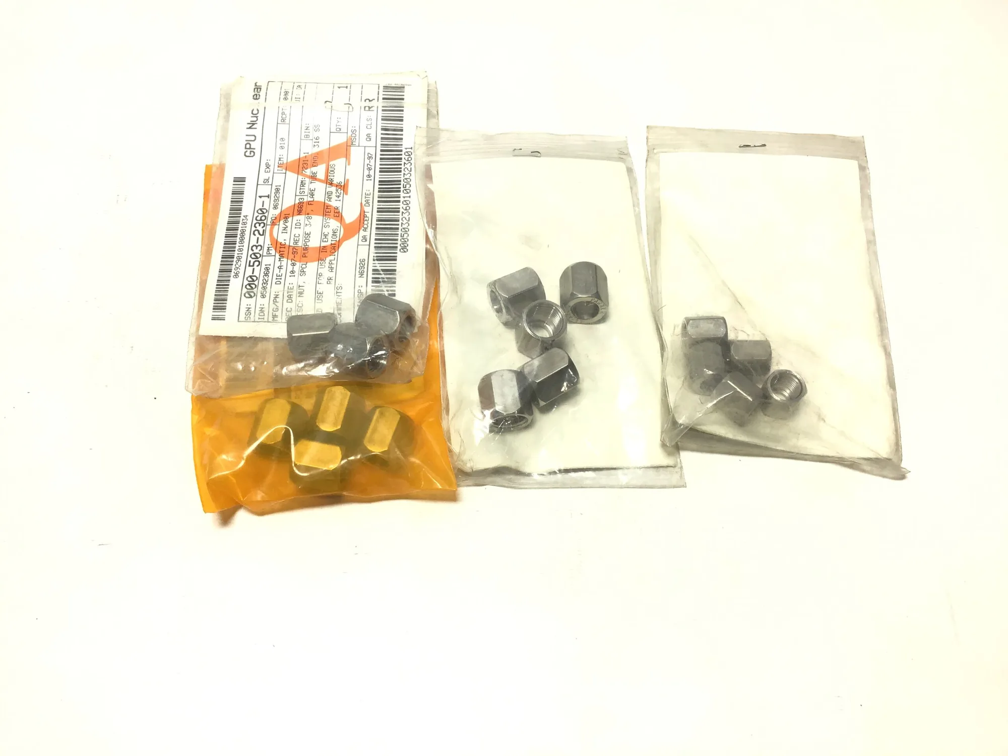 DIE-A-MATIC 000-503-2360-1 3/8″ Nut (Lot of 17)