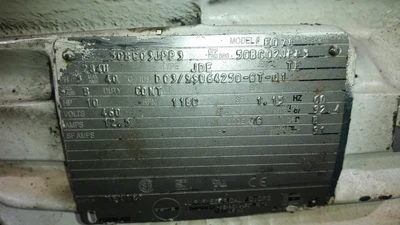 US Motors 10HP; 1180RPM; 460V; Frame: 284U D03/99064250-GT-01