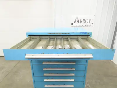 Nu-Era Modular Tool Storage Cabinet 10 Drawer 45x28x61" Stanley Vidmar Blue