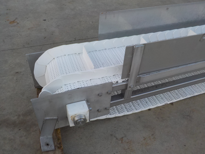 Commercial Stainless Steel Poly Conveyor Unit, Reduce Gear Box Drive, Extra Poly Belt, 10'' Width, 1...