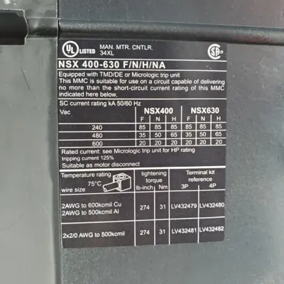Used SCHNEIDER ELECTRIC NSX400F PLC Contactors California US | American Industrial Supply Co. #1547963