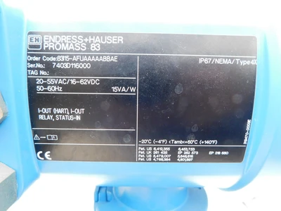 USED ENDRESS HAUSER PROMASS 83