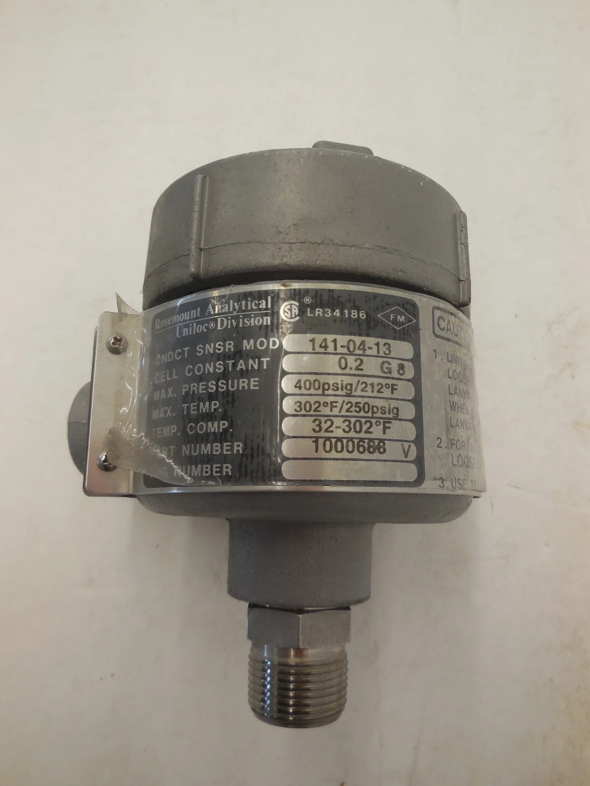 NEW ROSEMOUNT ANALYTICAL 1000688 CONDUCTIVITY SENSOR 141-04-13