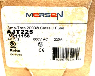 NEW MERSEN AJT225 FUSE 225AMP 600 V