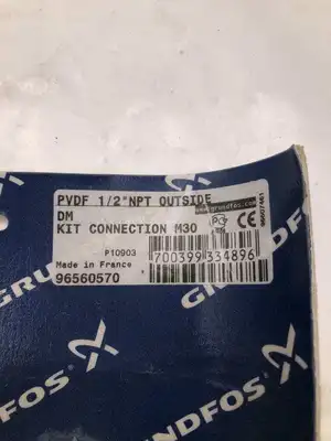 Grundfos 96560570 PVDF 1/2″ NPT Outside M30 Connection Replacement Kit -NIB