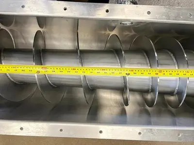Used Screw Conveyor, 14'' Diameter X 204'' Long, Tapered Screw