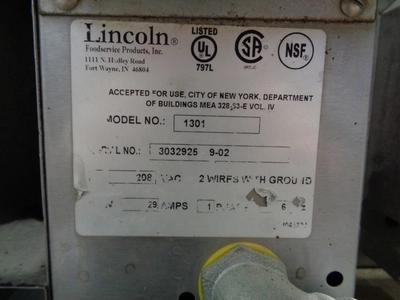 Used LINCOLN 1301 Glaze Applicator California US | BakeryEquipment.com #1554594