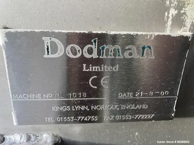 Used Dodman Ltd. Model DST 010 Rotary Drum Blanching System