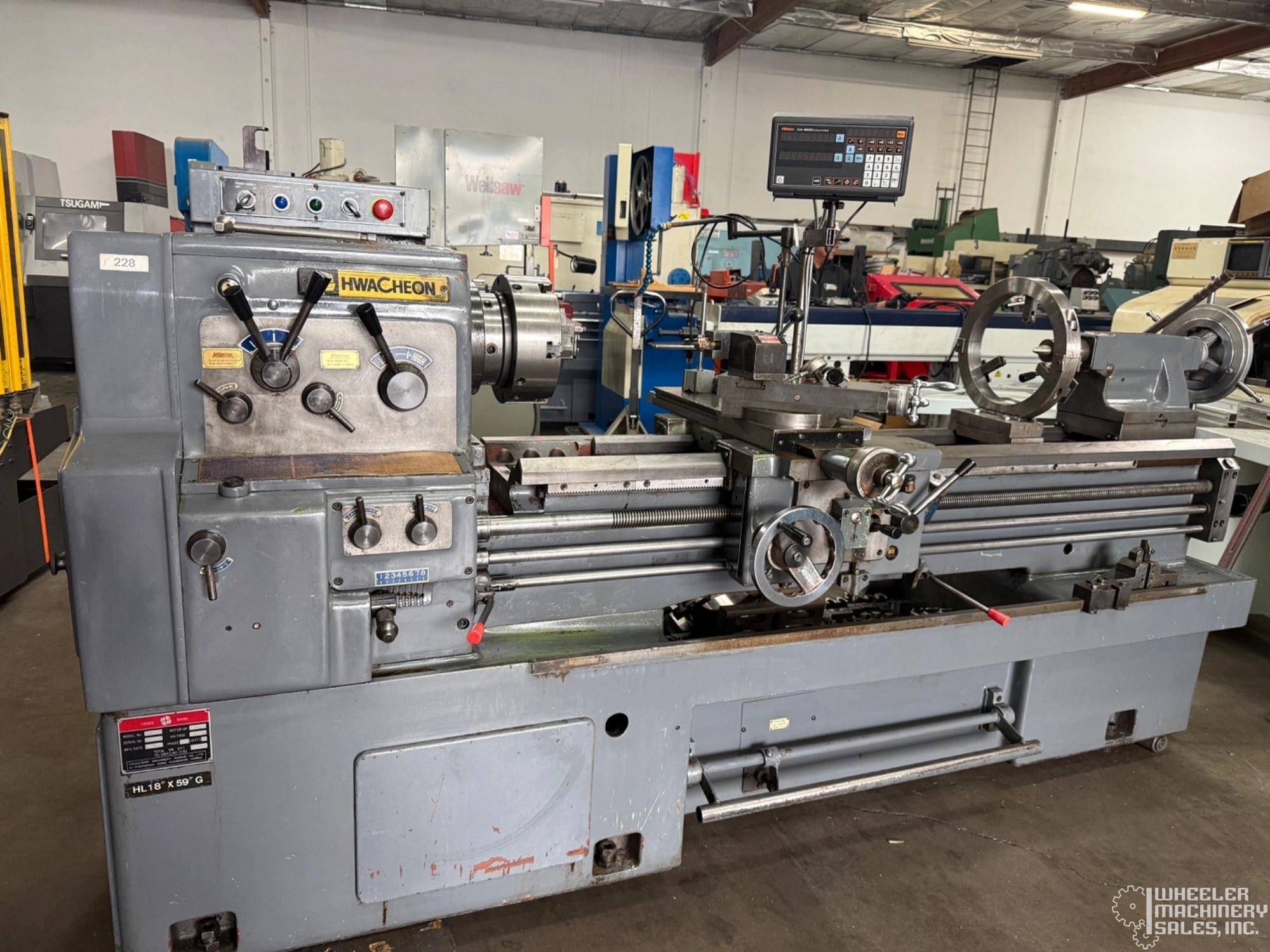 1995 HWACHEON HL18X59G Engine Lathe #8093 #1