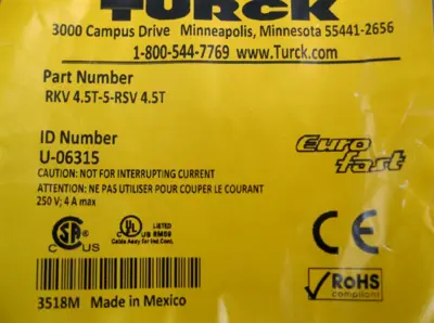NEW Turck U-06315