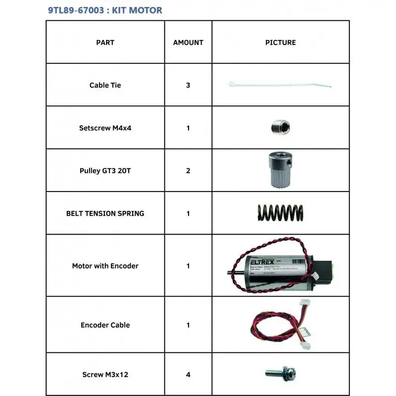 Used _UNKNOWN_ SummaCut Motor Kit for Summa S One Series (9TL89-67003) Digital Finishing Oklahoma US | Wide Image Solutions #1538549