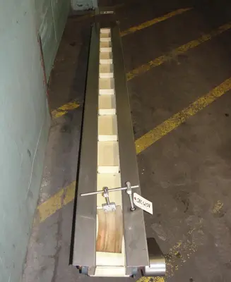 SPC6154  Conveyor inclined belt conveyor Stainless Steel, 4" wide x 120" long