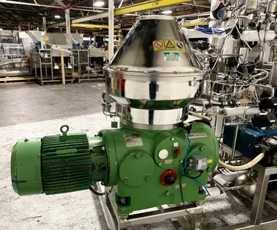 Westfalia CSC 20-06-476 hydro-hermetic clarifier skid.