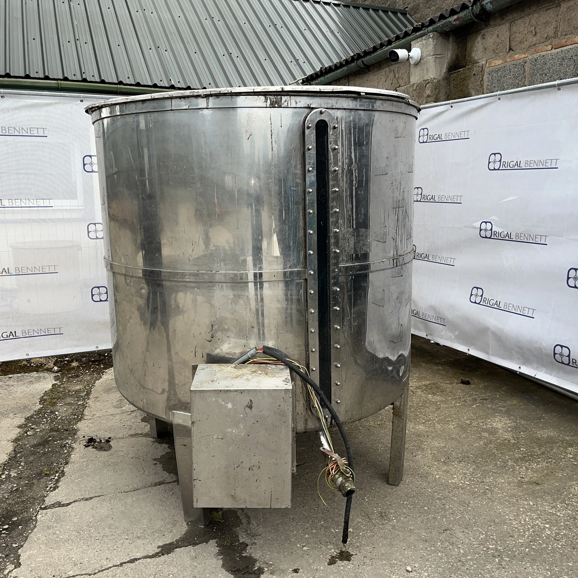 2500 L S/S Vertical Open Top Mixing Tank