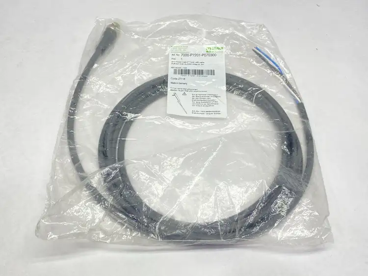 New | in-Stock MURR ELEKTRONIK SINGLE ENDED CORDSET MALE M12 4-PIN 3M Cable & Wire | Maverick Industrial Sales #1104652