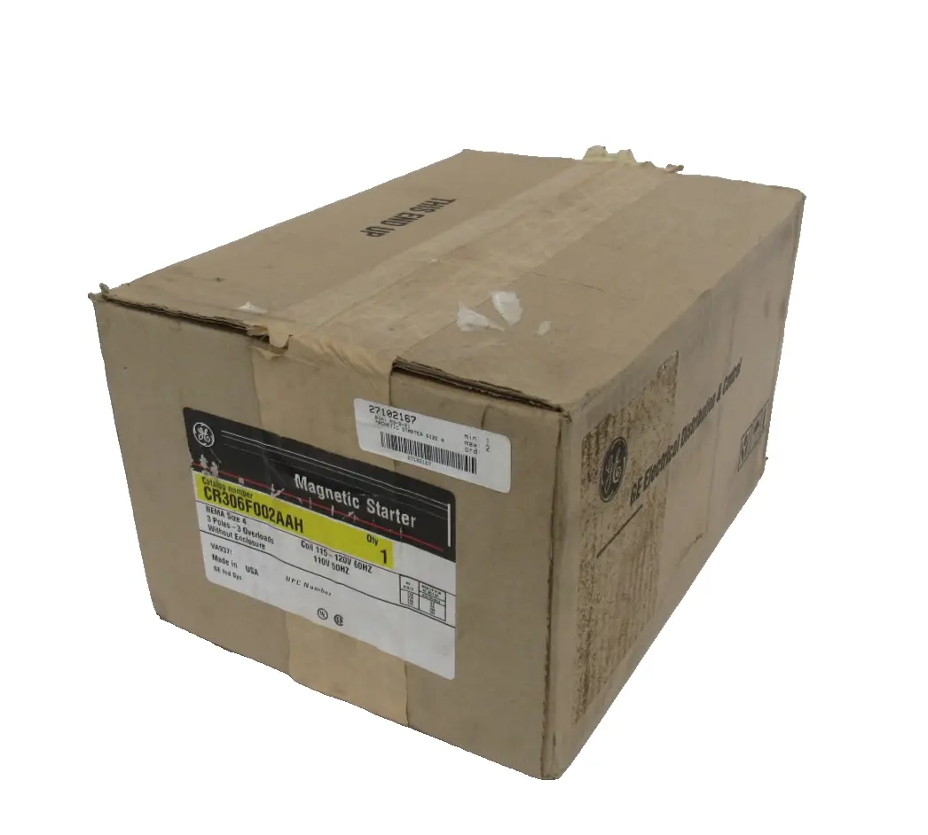 NEW GENERAL ELECTRIC CR306F002AAH MAGNETIC STARTER NEMA SIZE 4 115/120V COIL