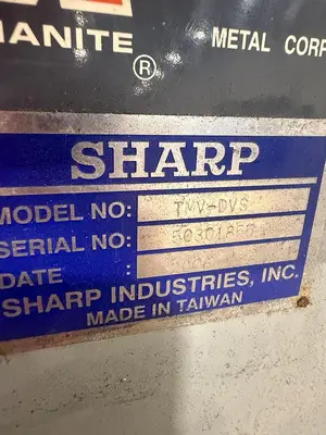 Used 2006 SHARP TMV-DVS Horizontal & Vertical Ram Type Mills Minnesota US | Source Machinery Sales #945747