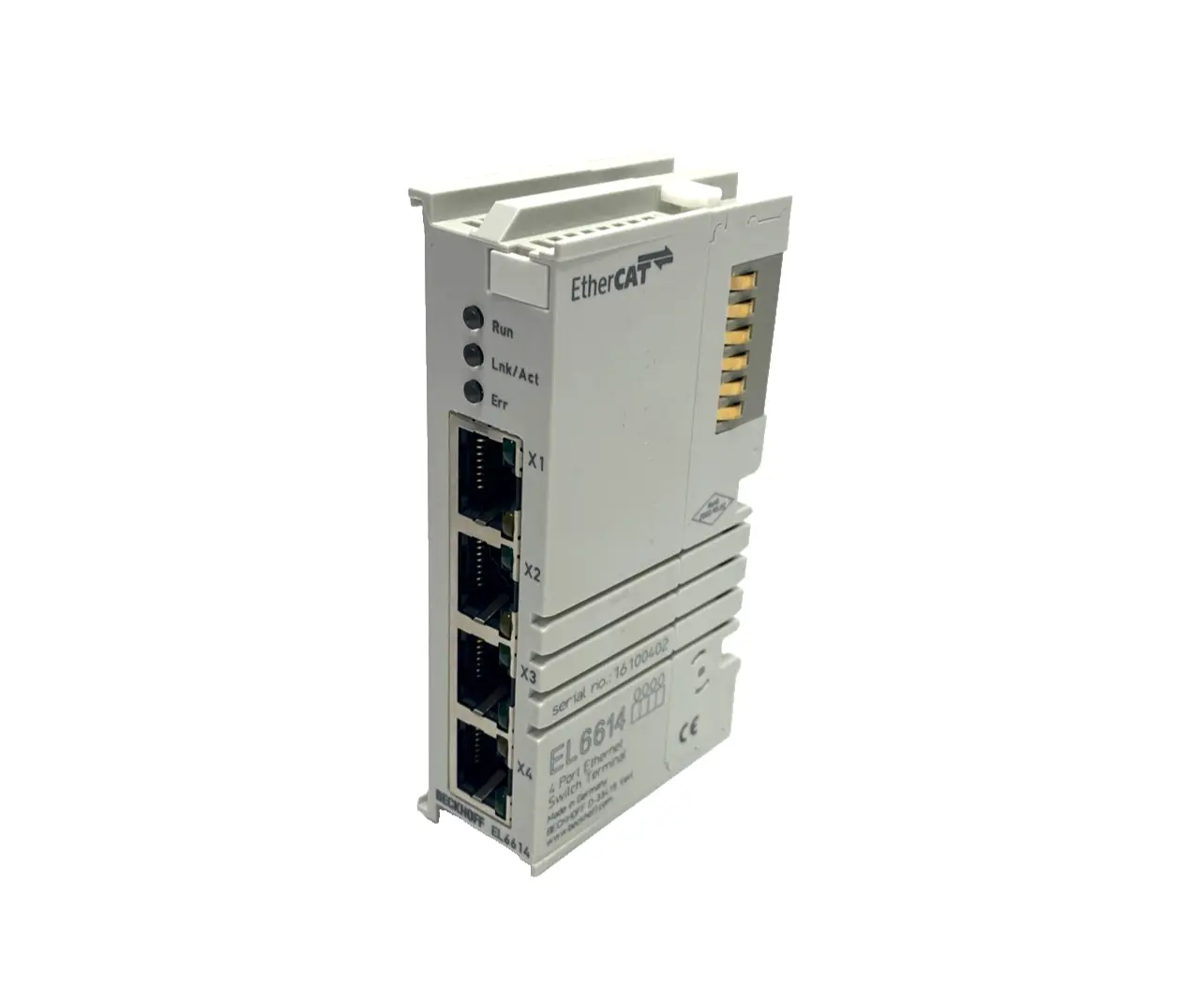 USED BECKHOFF ETHERCAT TERMINAL, 4-PORT COMMUNICATION INTERFACE