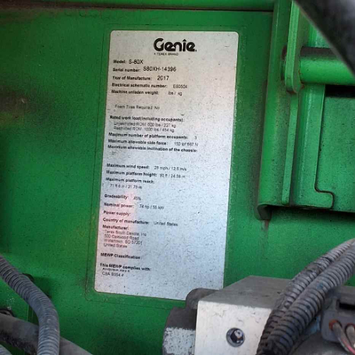 USED 2017 Genie S-80X