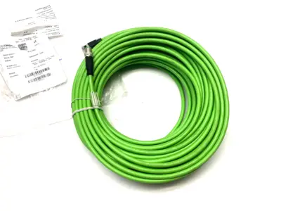 USED BECKHOFF DOUBLE ENDED ETHERCAT POWER CABLE RJ45/M12 30M