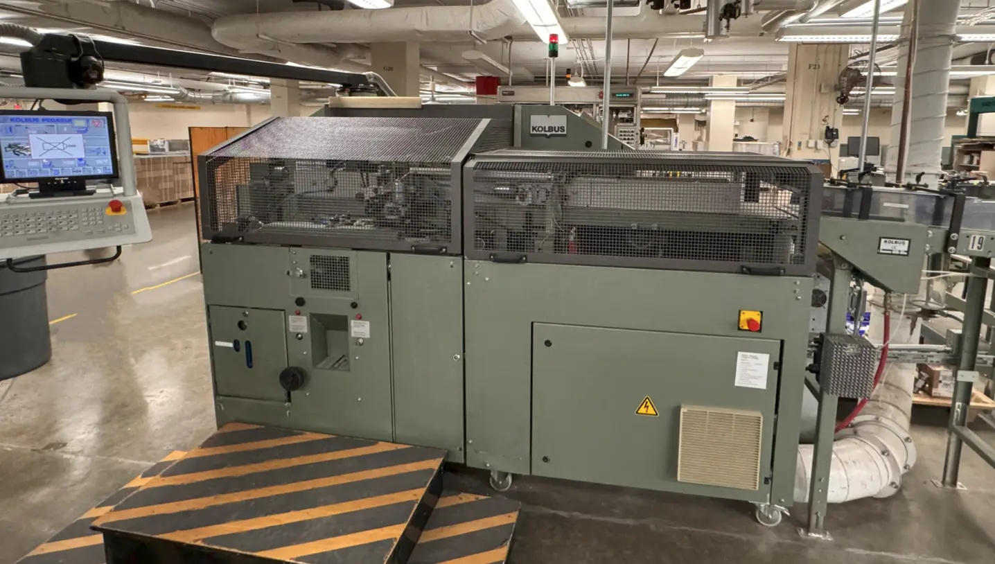 USED 1998 KOLBUS HD151P THREE KNIFE TRIMMER