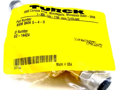 NEW TURCK BSM BKM 5-4-0 CORDSET ADAPTER U2-14424 BSMBKM540