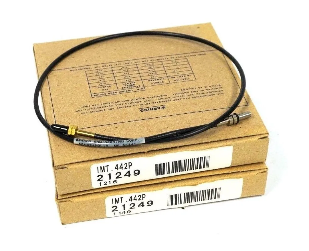 2 NEW BANNER 21249 FIBER OPTIC CABLES
