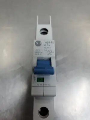 USED Allen-Bradley 1489-M1C050 Ser D Circuit Breaker, 1P, 5A 277VAC,48VDC