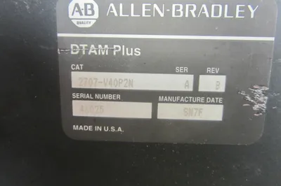 USED ALLEN BRADLEY 2707-V40P2N DTAM PLUS SER.A 2707V40P2N