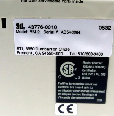NEW SCIENTIFIC TECHNOLOGIES INC. 43776-0010 STI SAFETY DNI RELAY RM-2 437760010