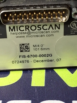MICROSCAN FIS-6700-0002G QUADRUS EZ BARCODE SENSOR SCANNER M/4.0" 101.6mm