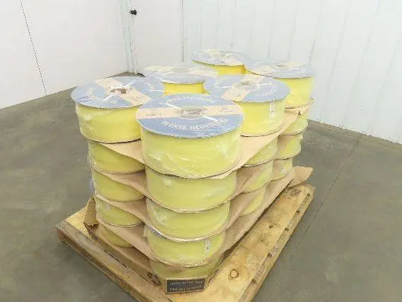 Poly Strapping Yellow Plastic Banding 1/4" W 6" x 4" Core