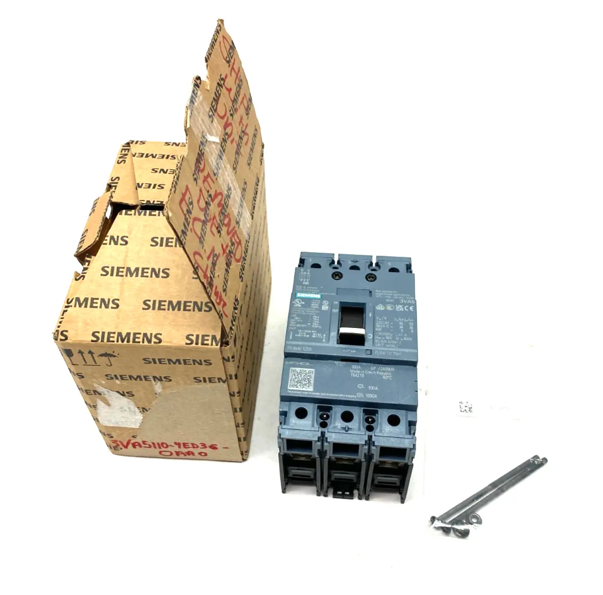 USED SIEMENS LOW-VOLTAGE MOLDED CASE CIRCUIT BREAKER CLASS S BREAK