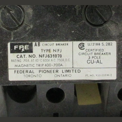 FPE NFJ 70 Amp Breaker