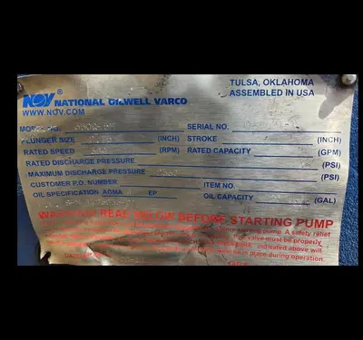 NEW NATIONAL OILWELL VARCO "NOV" 350Q-5 QUINTUPLEX PUMP