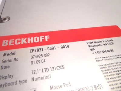 New | in-Stock BECKHOFF INDUSTRIAL TOUCH SCREEN CONTROL Automation Control (HMI) | Maverick Industrial Sales #1108157