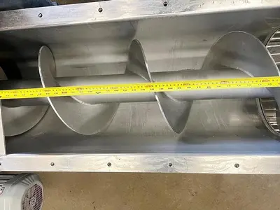 Used Screw Conveyor, 14'' Diameter X 204'' Long, Tapered Screw