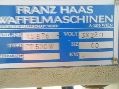 Haas 80 Plate Wafer Oven Complete Wafer Line