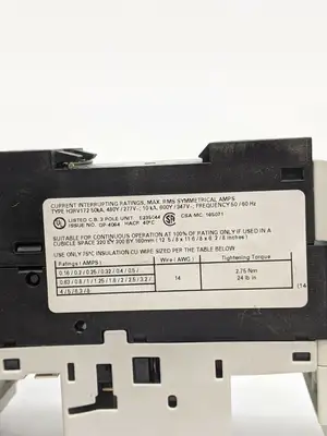 Siemens 3RV1721-1DD10 Circuit Breaker SIZE S0