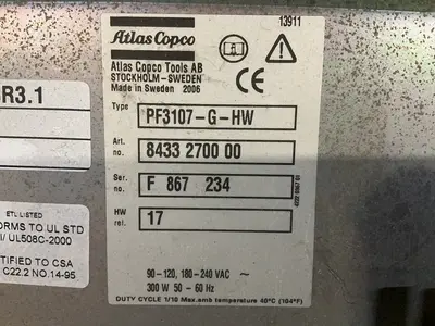 Used 2006 ATLAS COPCO PF3107GHW Electrical Controls Ohio US | HGR 24 #1508198