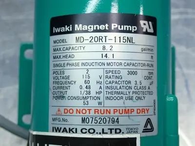Used IWAKI MAGNET PUMP MD20RT115NL Pumps Ohio US | HGR 24 #946320