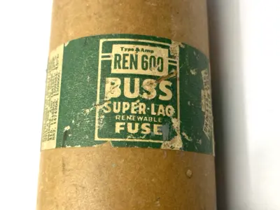 USED BUSSMANN BUSS SUPER-LAG RENEWABLE FUSE 250V 600A