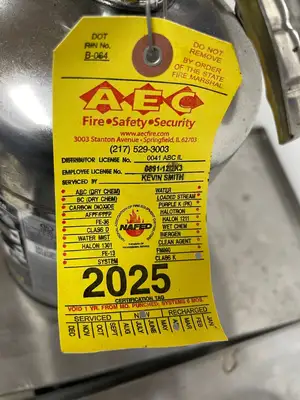 Used K-Guard Ansul 434909 K01-3 K-Guard Fire Extinguisher, 1.6 gal Class K Fire Extinguishers Illinois US | Falcon Restaurant Supply #1375525