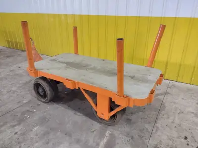 (2) 72" X 36" A STREICH & BROS HEAVY DUTY FLAT BED TOW CARTS: STOCK #23688