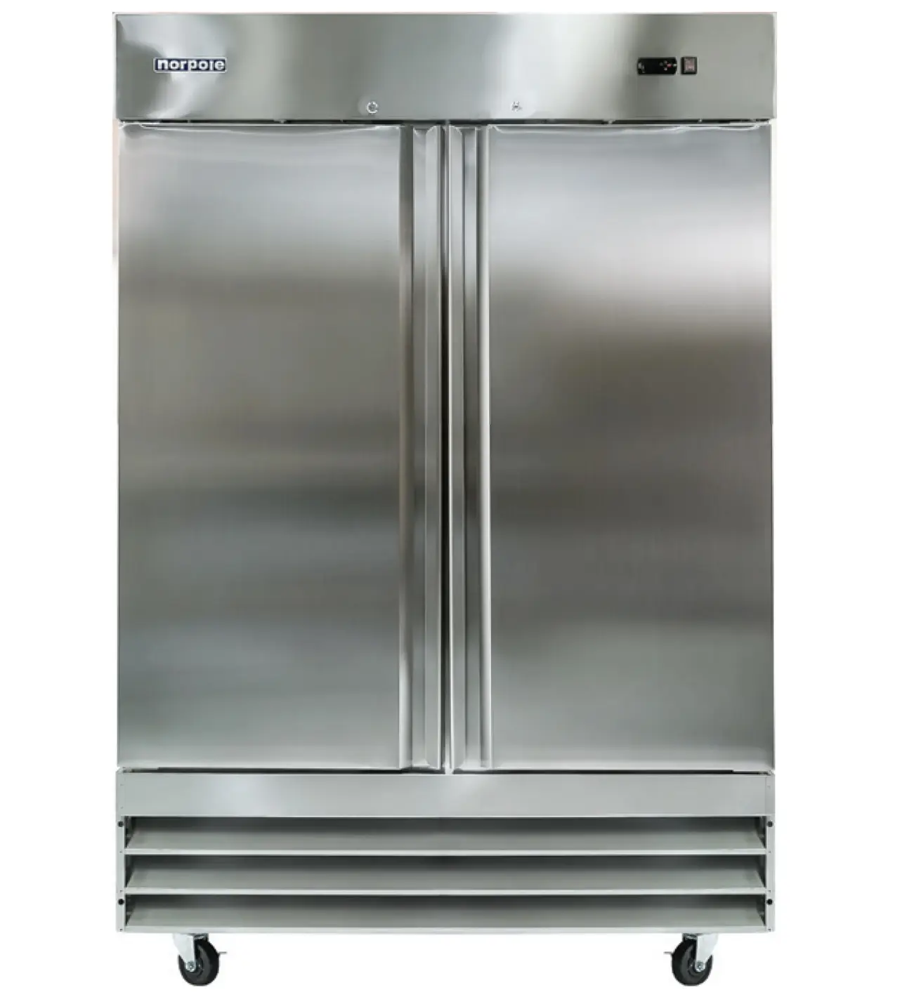 Magic Chef 48 CU. FT. 2-DOOR COMMERCIAL UPRIGHT REACH-IN FREEZER IN STAINLESS STEEL